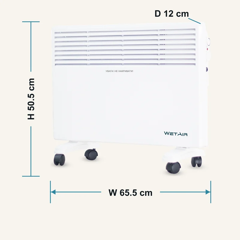 Формат і габарити Конвектор WetAir WCH-1500EW
