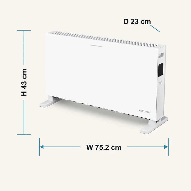 Формат і габарити Конвектор WetAir WCH-750-20AL-WIFI